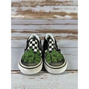 Vans Off The Wall Marvel Incredible Hulk Checkerboard Slip On Toddler Sz 4.5